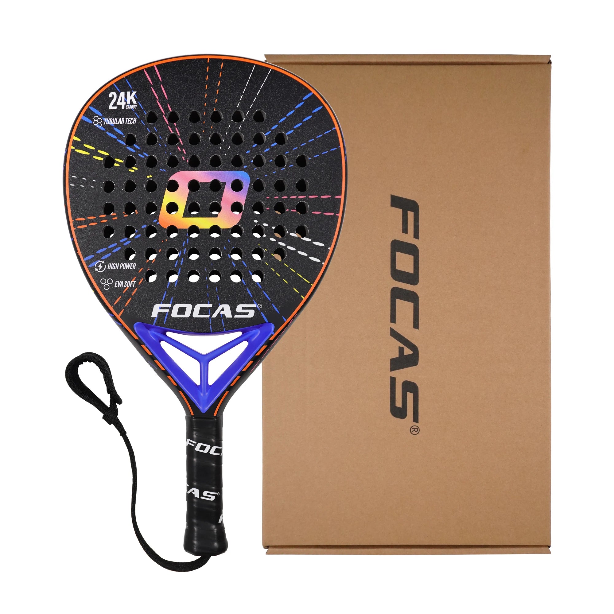FOCAS 2026 Padel Racket 24K Carbon Fiber