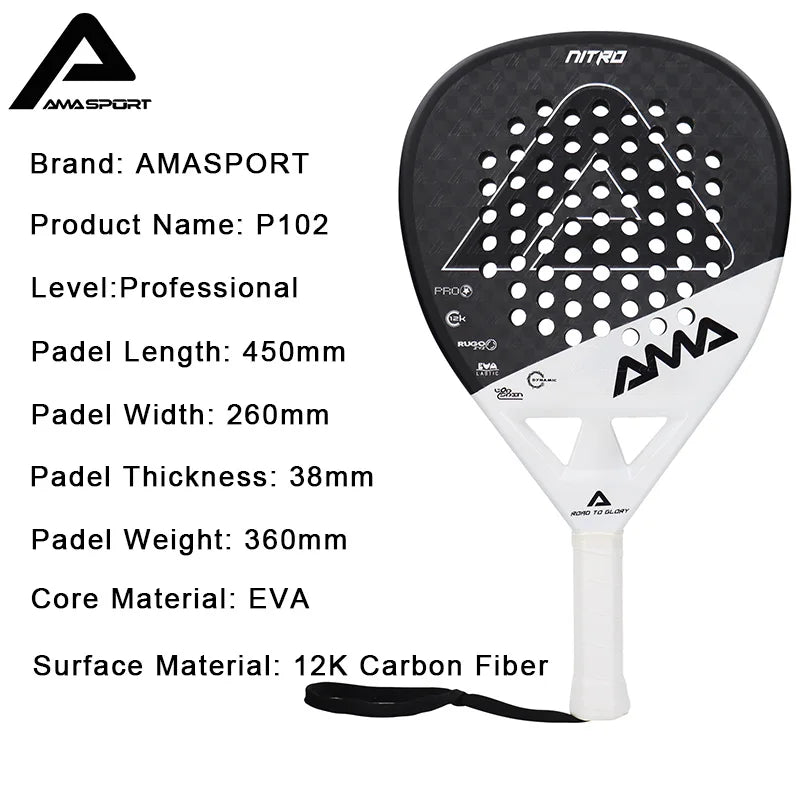 AMA Sport Max P43 Padel Racket 12K Carbon