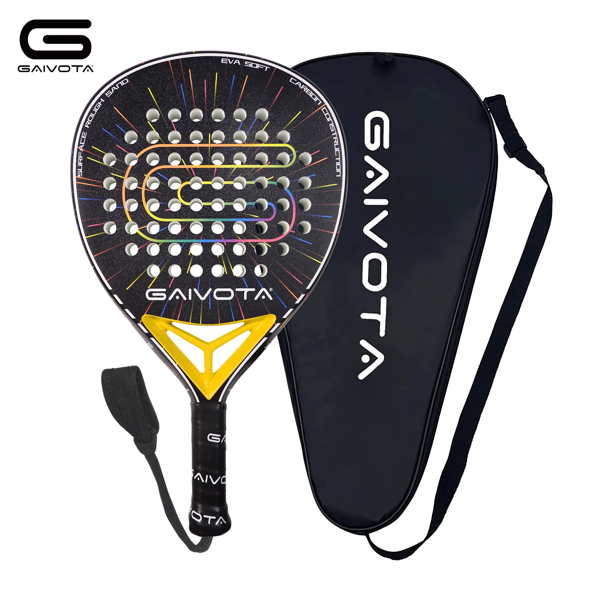 GAIVOTA2026 Yellow KD100 Padel Racket Carbon Fiber Attack