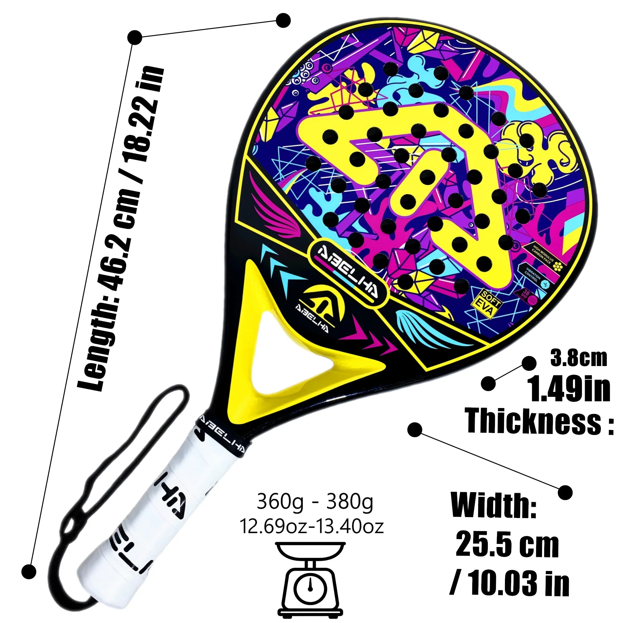 ABELHA 2026 Padel Racket Carbon Fiber