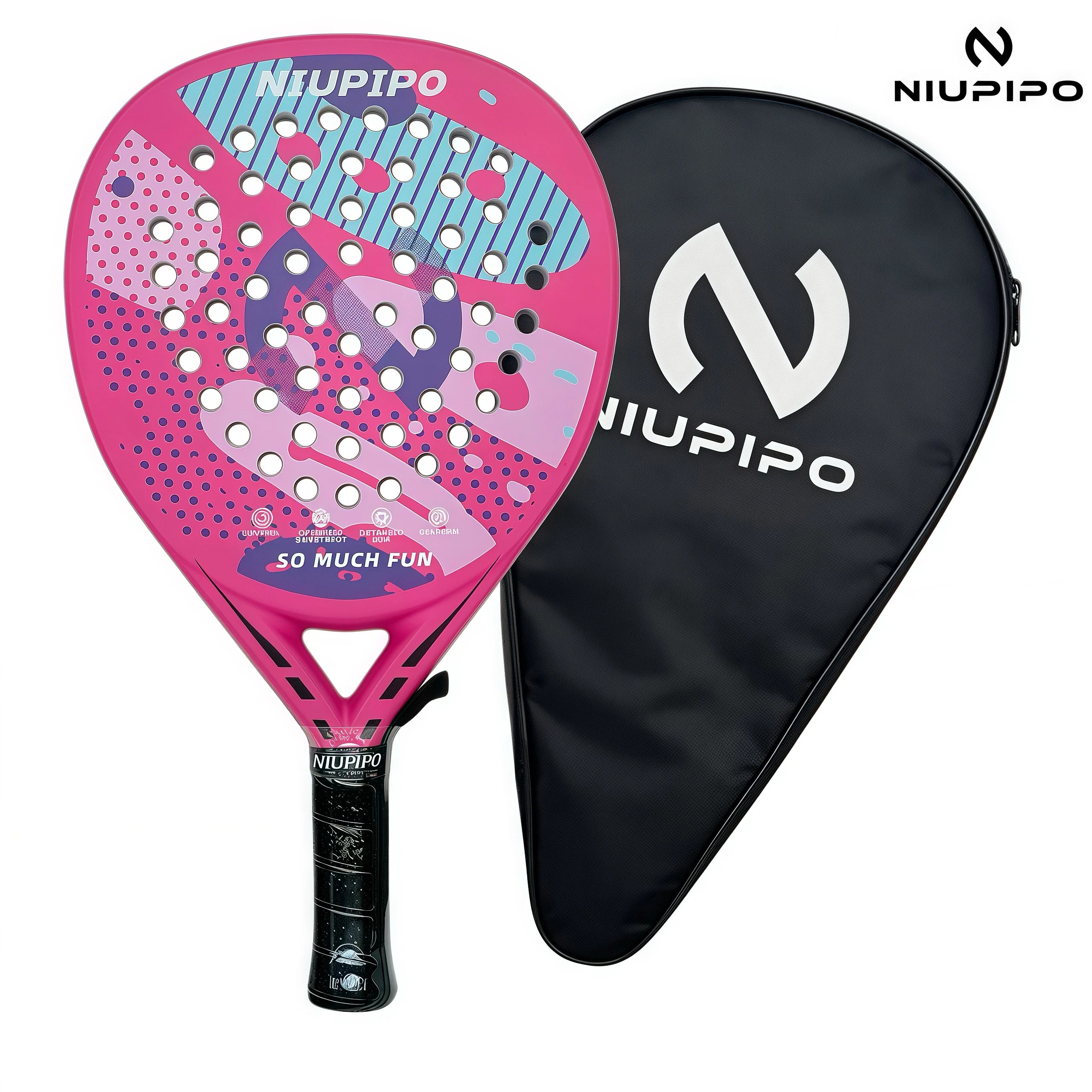 NIUPIPO Full Carbon Fiber Padel Racket Thermoformed Uni-body