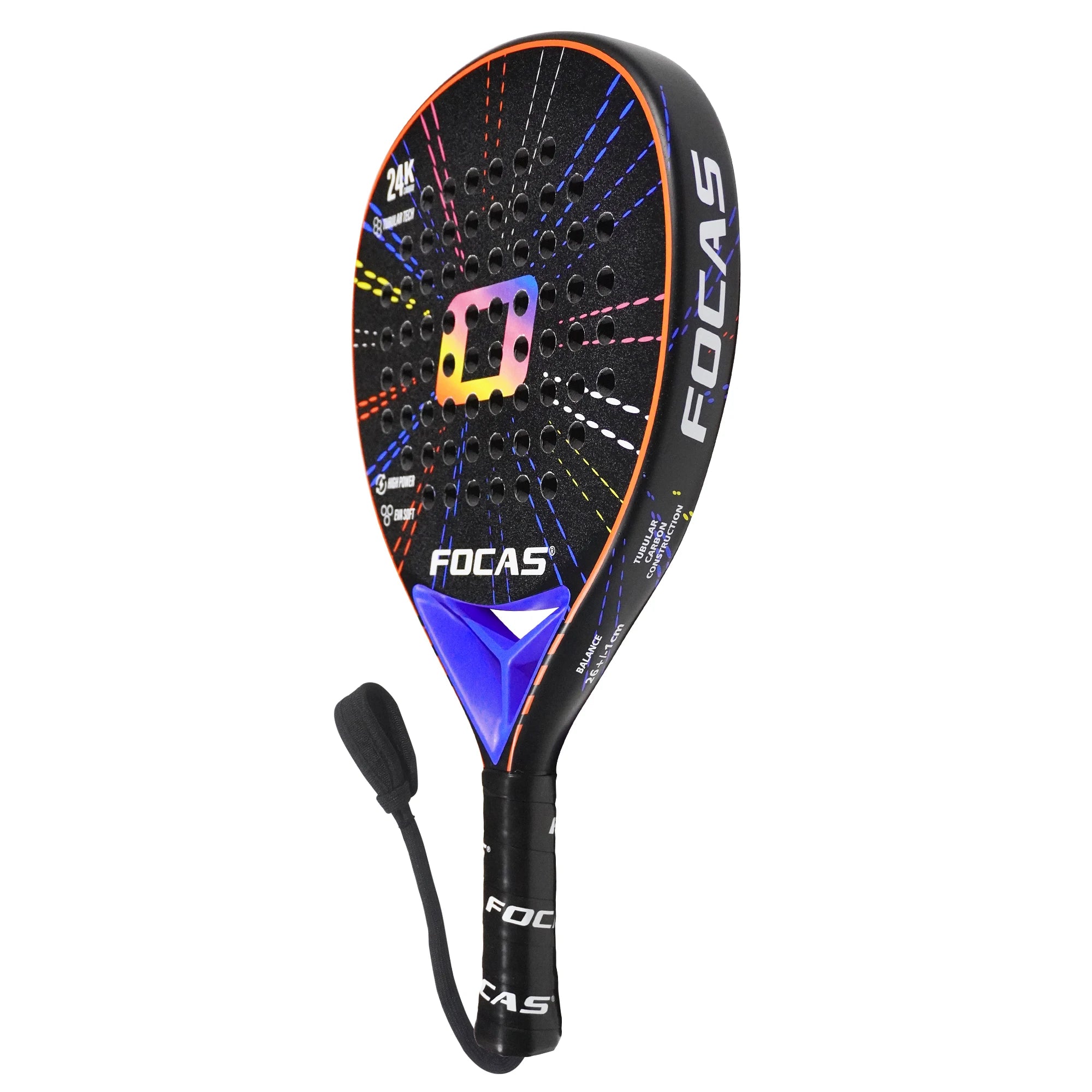 FOCAS 2026 Padel Racket 24K Carbon Fiber