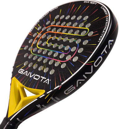 GAIVOTA2026 Yellow KD100 Padel Racket Carbon Fiber Attack