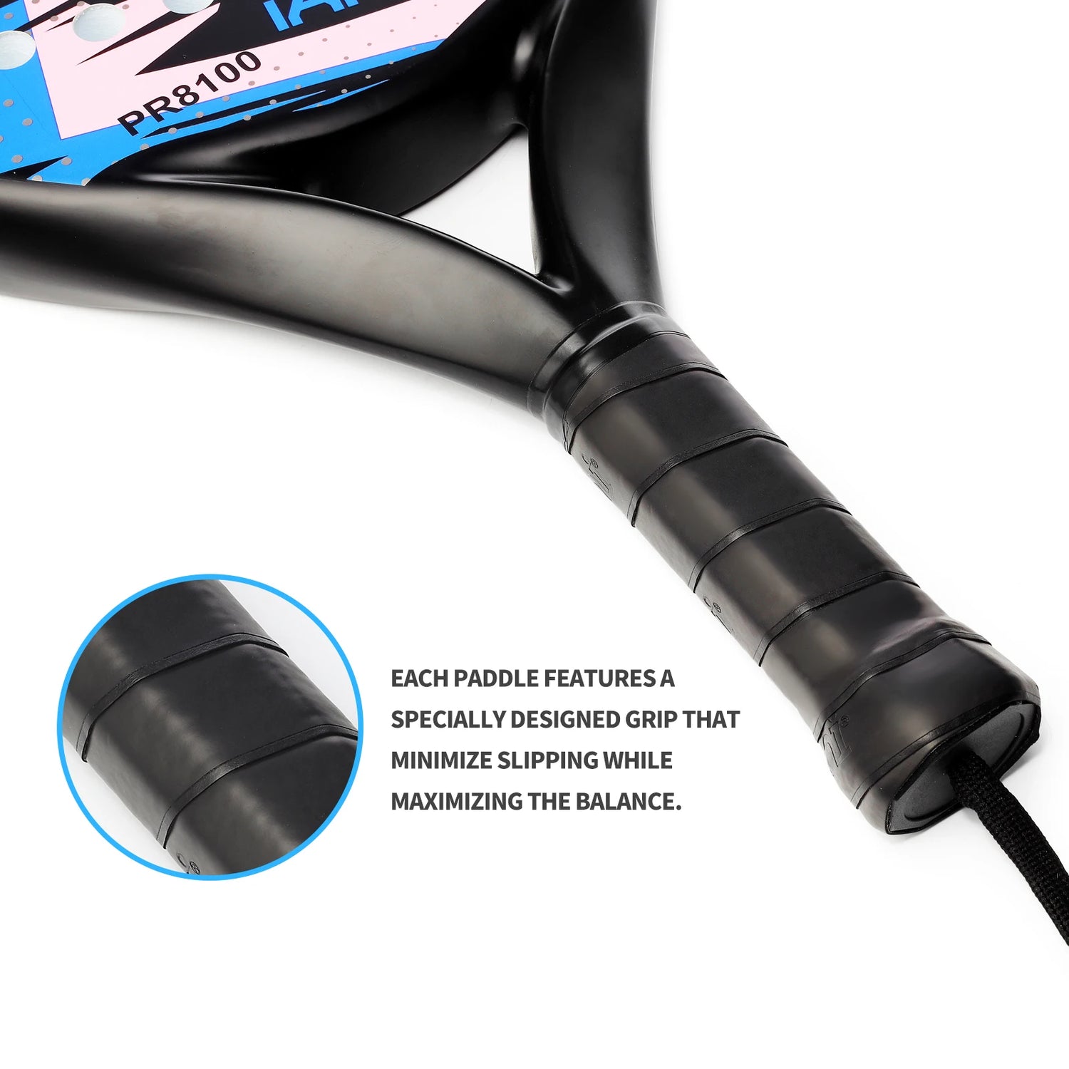 Carbon Fiber Core EVA Flexible Padel Racket NPR8100