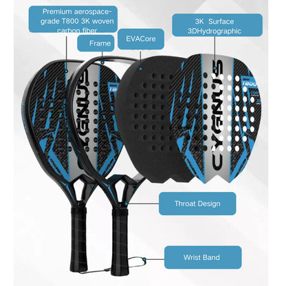 DUALE  FORCE II  3K T800 Padel Racket