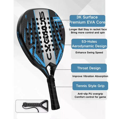 DUALE  FORCE II  3K T800 Padel Racket