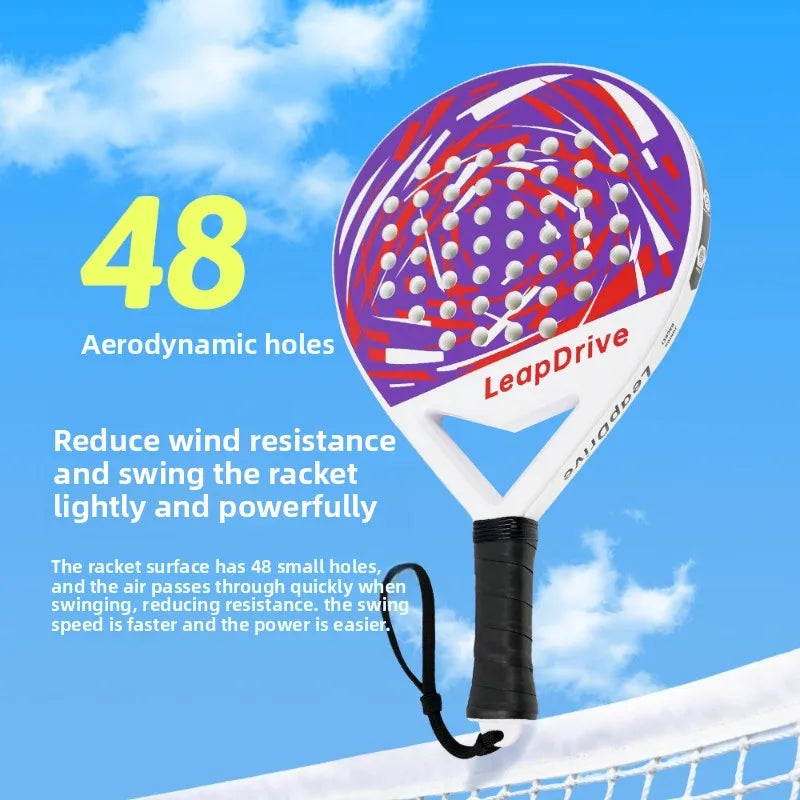 2026 Newest Padel Racket Carbon Fiber Surface with EVA Memory Flex Foam