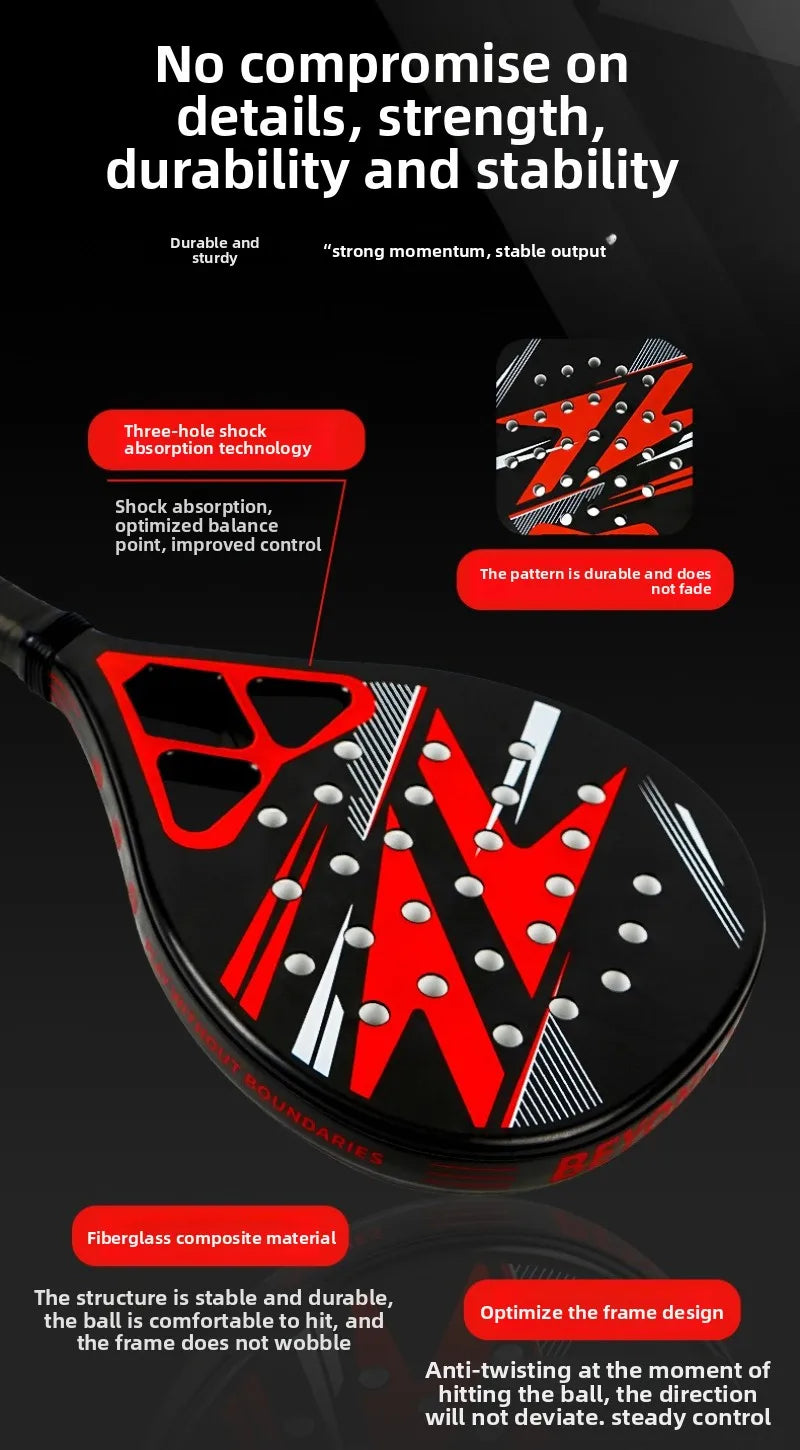 2026 Newest Tennis Racket Padel Racket Made of Ultra Light Carbon Fiber Material with Strong Elasticity and Good Quality