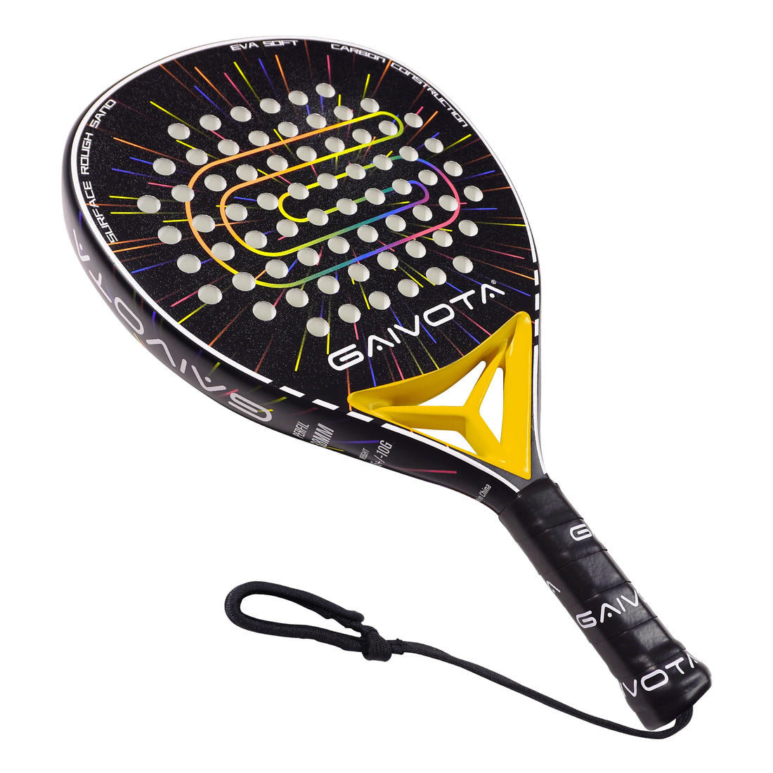 GAIVOTA2026 Yellow KD100 Padel Racket Carbon Fiber Attack